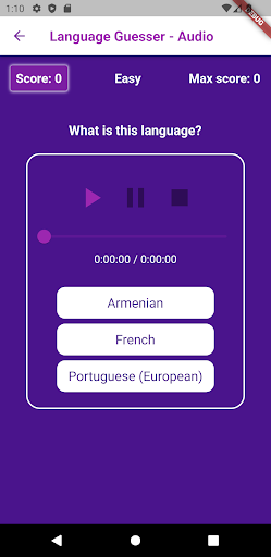 Language Guesser Screen 3
