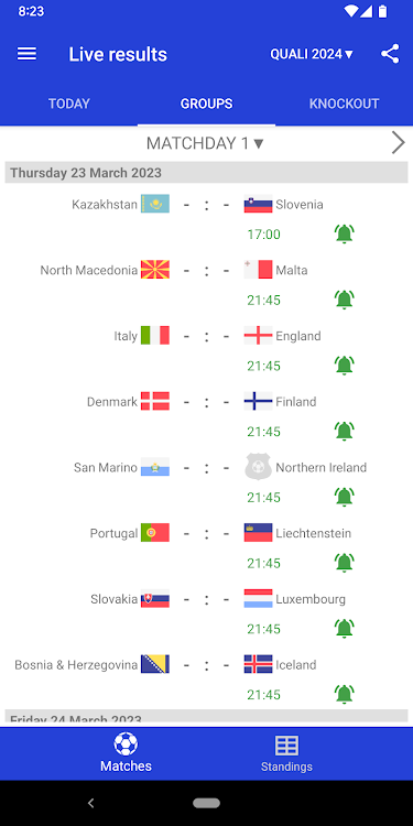 Results for Euro Football 2024 - 4.5.1 - (Android)