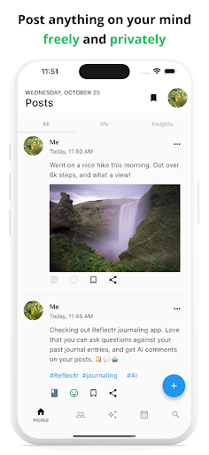 Android application Reflectr AI Journal & Diary screenshort