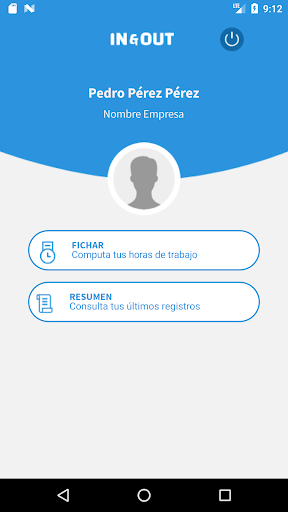 InOutApp Screen 2