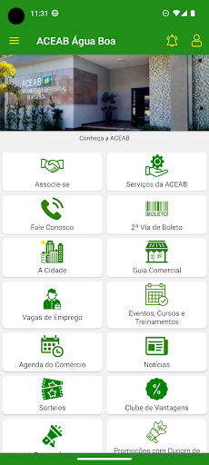 Android application ACEAB Água Boa screenshort