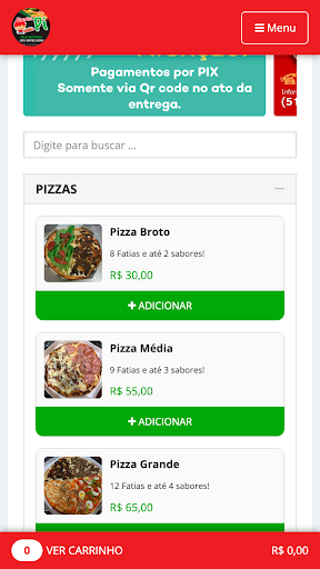 Pizzas Pi Screen 2