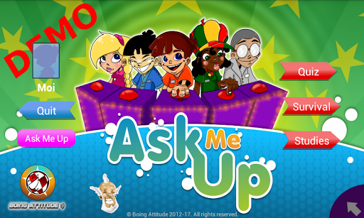 Android application AskMeUp Demo Quiz screenshort