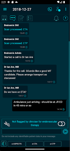 Brainomix 360 Mobile Screen 3