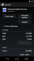 screenshot of Motorola Update Services