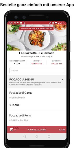 Android application La Piazzetta screenshort