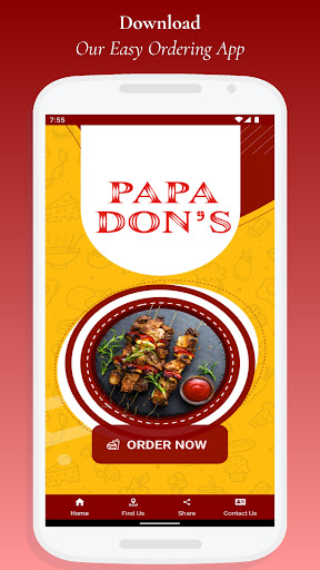 Android application Papa Dons screenshort