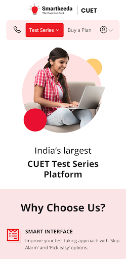 CUET MOCK TEST 2024: CUET APP Screen 2
