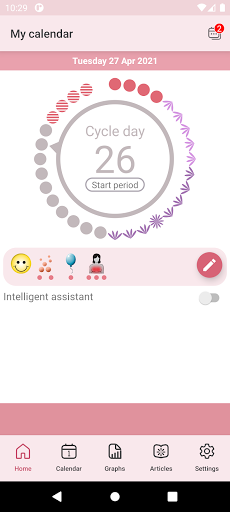 Screenshot of WomanLog Period Calendar