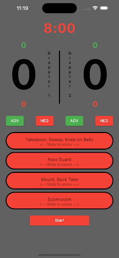 Ultimate BJJ Timer Screen 2