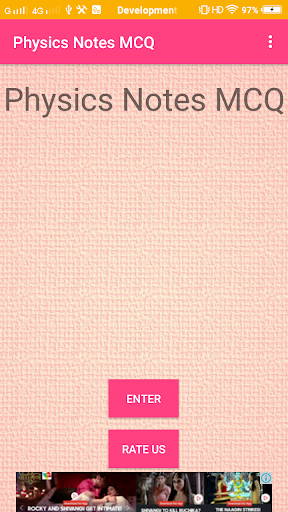 Android application Physics Notes MCQ screenshort