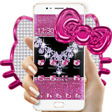 Pink Black Diamond Kitty Theme icon
