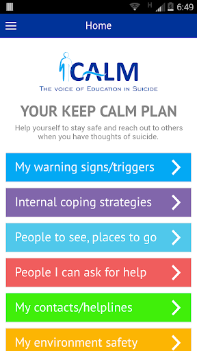 Android application Be Safe screenshort