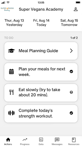 Android application Super Vegans Academy screenshort