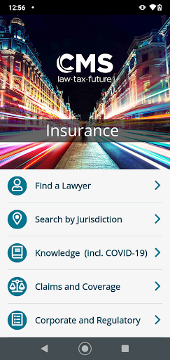 CMS Insurance app Screen 2