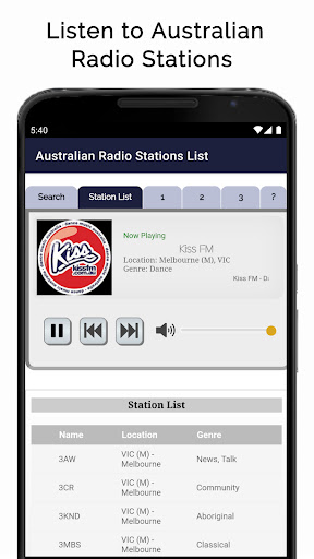 Android application Australian Radio Stations List screenshort