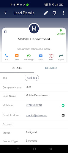 Elica Mobile CRM