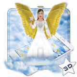 Beautiful Golden 3D Holly Angel Theme icon