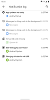 screenshot of Notification Log Shortcut