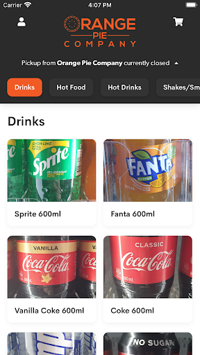 Android application Orange Pie Company screenshort