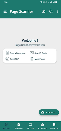 Android application Page Scanner screenshort