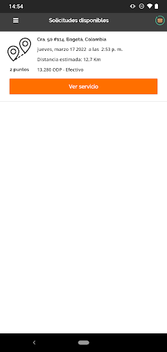 Speedy App Mensajeros Screen 2