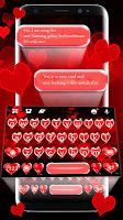 screenshot of Red Balloon Hearts Theme