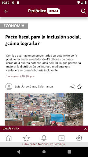 Android application Periódico UNAL screenshort