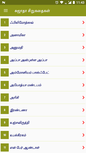 Android application Sujatha Stories -சுஜாதா கதைகள் screenshort