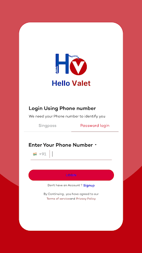 Hello Valet Driver Screen 2
