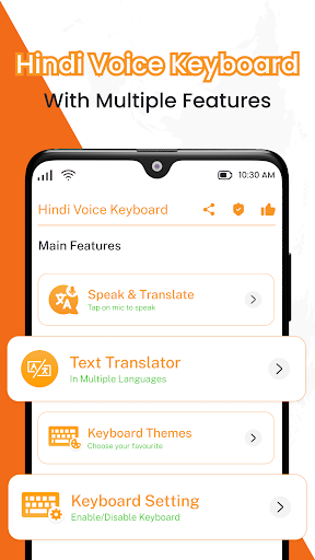 Android application Hindi Keyboard & Translator screenshort