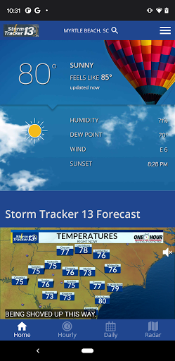 Android application News13 WBTW Weather Radar screenshort