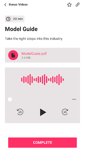 Model Academy Screen 2
