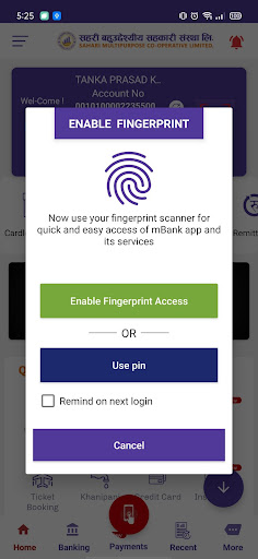 Android application Sahari Mobile Services screenshort