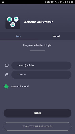 Android application Extensio screenshort