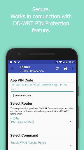 DD-WRT Companion Tasker Plugin Screenshot 4 - AppWisp.com