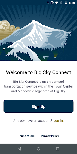 Android application Big Sky Connect screenshort