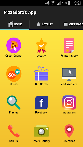 Pizzadoros App Screen 2