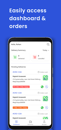 Android application Delivery Partner App screenshort