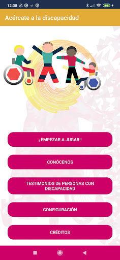 Android application Acércate a la discapacidad screenshort