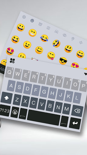 Ombre Grey Keyboard Background Screen 2