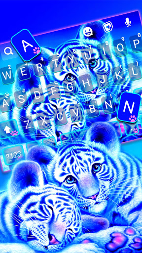 Neon Baby Tigers Keyboard Back Screen 2