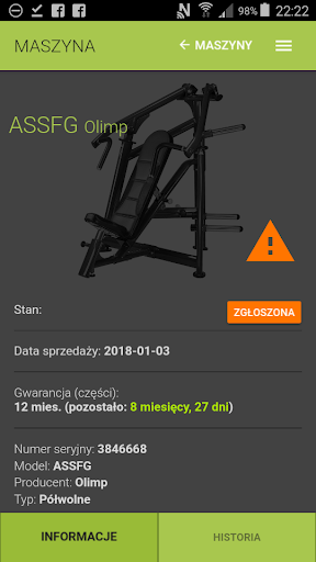 Android application OK Serwis screenshort