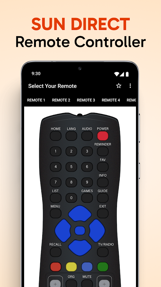 #9. Sun Direct Remote Controller (Android) Von: TarrySoft