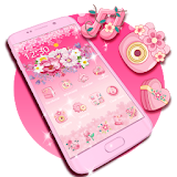 Pink Flower Romantic Theme icon