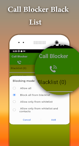 Captura 8 Lista negra de bloqueo lamadas android