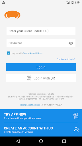 Android application Paterson screenshort