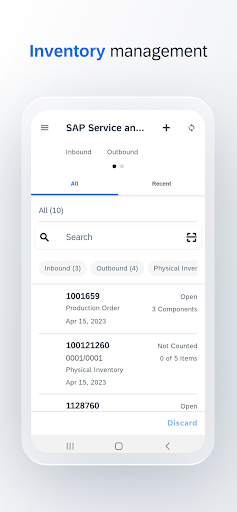 Screenshot of SAP Service and Asset Manager