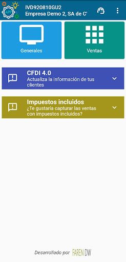 Intelige App. Facturación CFDI Screen 2
