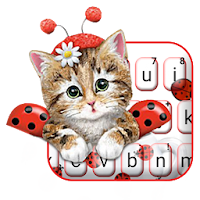 Cute Ladybird Kitten Keyboard Theme
